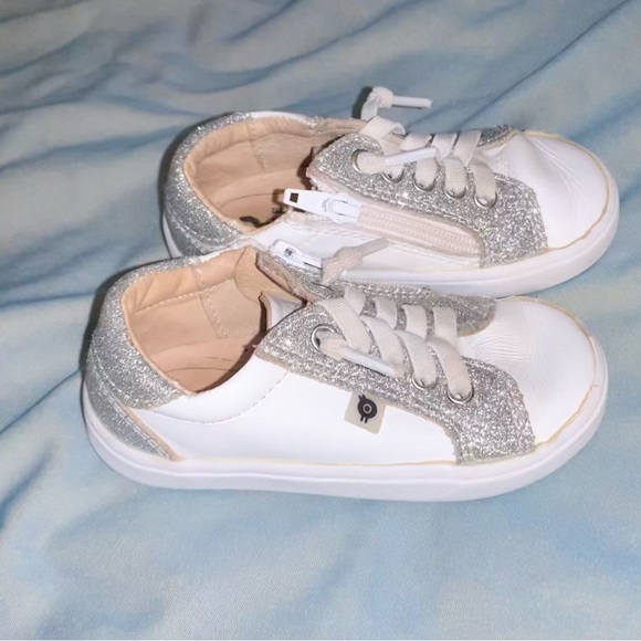 Old Soles Boutique GG brand girls GLITTER tennis shoes sneakers size 22 us 6 - Picture 3 of 15